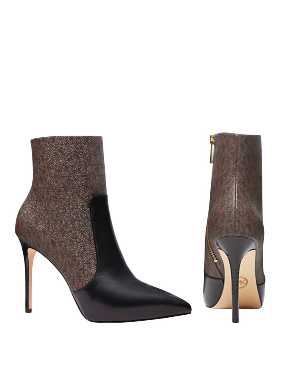 NEW WITHOUT BOX Michael Kors Rue Stiletto MK Logo Booties Boots Size 8